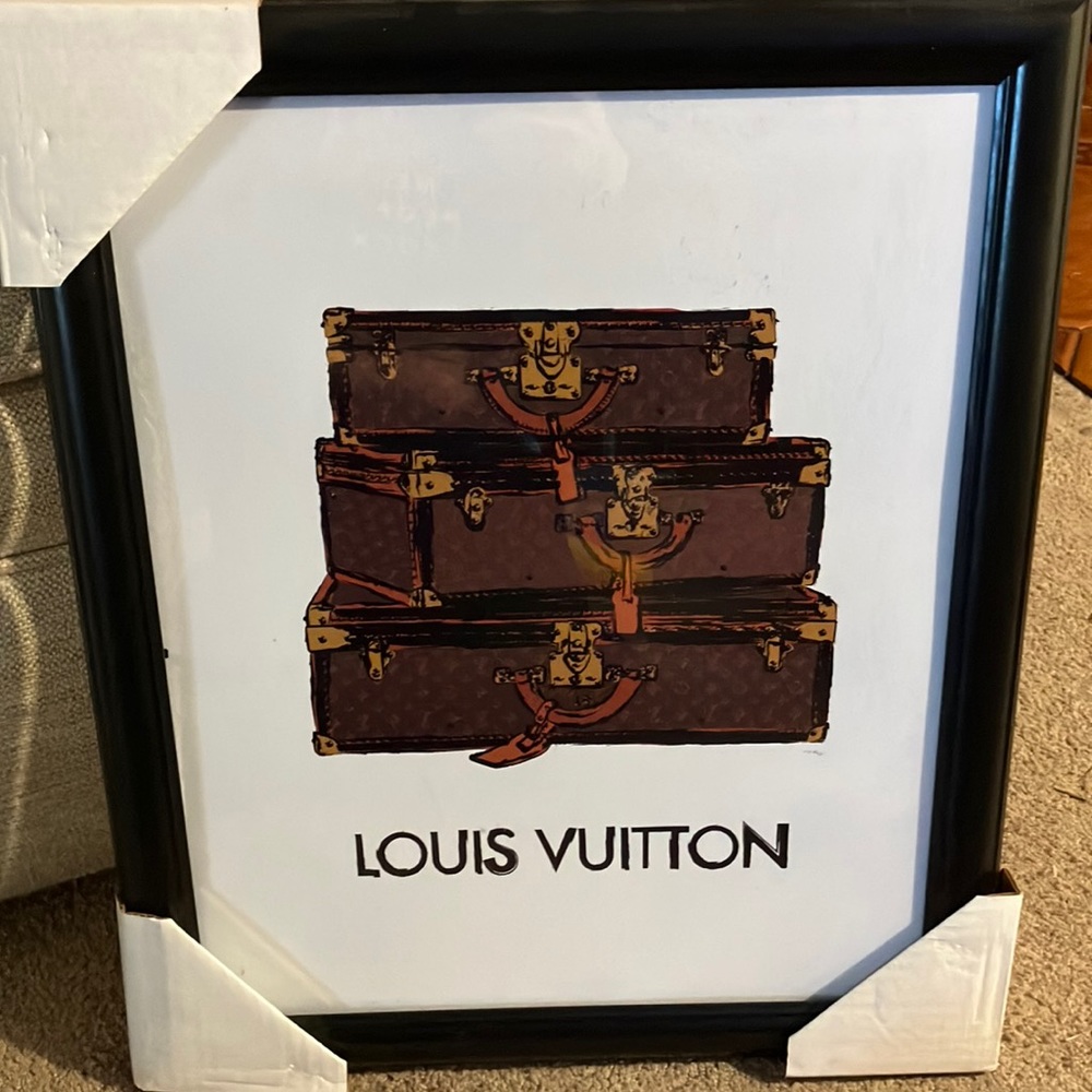 Louis Vuitton luggage wall art